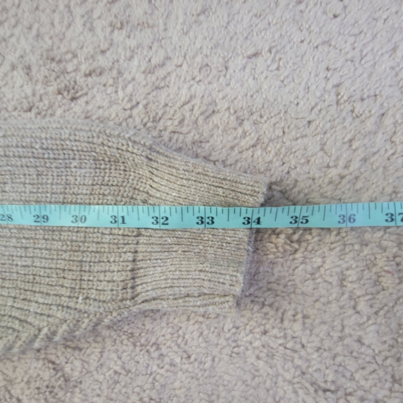 Cabelas Ribbed Sweater Mens XL Cotton Blend Pullover Made in USA Beige - Picture 8 of 10